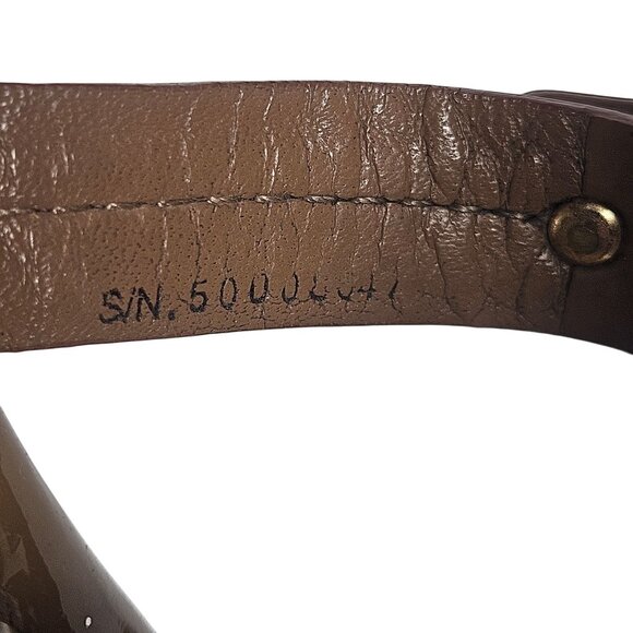 Tory Burch Women Miller Patent Leather Sandal 7.5 Best Seller Chic Minimalist - Picture 8 of 12